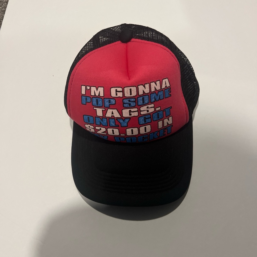 Rare I’m Gonna Pop Some Tags Baseball Truckers Cap Funny Macklemore Thrift 90s